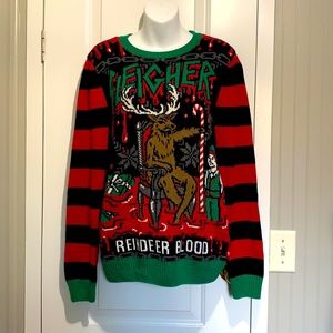 Sleigher Raindeer Blood Christmas Sweater
